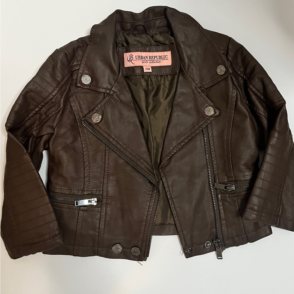 Urban Republic Dark Brown Kids Moto Jacket